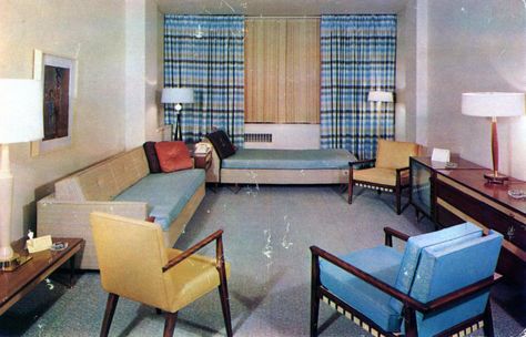 https://flic.kr/p/v6hw7w | Studio Room Westbury Hotel Toronto Canada | 475 Yonge Street The Hub of Downtown Toronto 60s Interior Design, 1960s Interior Design, 1960s Living Room, 1960s Interior, 60s Home Decor, 60s Interior, Rooms Decoration, 1960s Home Decor, 60s Home