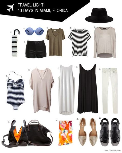 How to pack in just a carryon! - Travel Light: 10 Days in Miami, Florida Miami Vacation, Travel Clothing, Travel Capsule, Packing Lists, Style Hijab, Travel Wear, Travel Wardrobe, Florida Travel, Packing Light