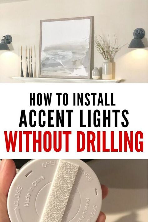 If you're on a budget check out this quick and easy home improvement DIY project for living room or bedroom wall light fixtures installation. Soon everyone will be calling you the family handyman. Perfect for easy home decor or rental decor. #lights #walllights #handydiy Quick And Easy Home Improvements Diy, Bedroom Wall Light Fixtures, Bedroom Wall Light, Led Light Installation, Home Improvement Diy, Farmhouse Style Lighting, Led Accent Lighting, Easy Home Improvement, Easy Diy Hacks