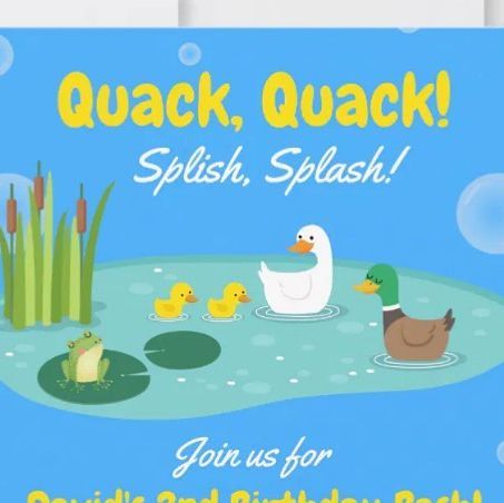 @custom_birthday_invitations on Instagram: "Yellow Duck Birthday Invitation  #custominvitations #birthdayinvitation  #kidsbirthday #kidsbirthdayparty #kidspartyideas #partyideas #birthdayideas #rubberducky #duck #duckduckgoose #duckpond #lakeparty #pondlife #lakelife #ducky #mallard #mallardduck #duckfamily #babyduck #firstbirthday #2ndbirthday #lakehouse #yellowduck #rubberduck #kidsparty  #birthdayboy #duckling #duckie #duckandgoose #ducklings" Holy Duck Im Two, Ducky Mallard, Rubber Duck Birthday, Lake Party, Duck Birthday, Custom Birthday Invitations, Pond Life, Duck Pond, Baby Ducks