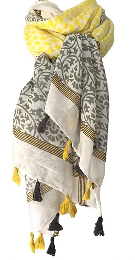 Silk Scarf Outfit, Neck Scarfs, Cream Scarf, Block Print Scarf, Pompom Scarf, Designer Scarf, Prom Accessories, Painted Scarf, Scarf Outfit