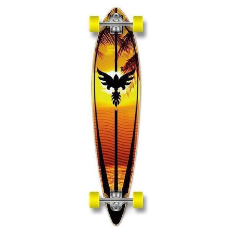 🛹Sunset 40 inch Pintail Longboard 🛹 🔥 Great beginners pin tail longboard or for the moderate concrete surfer. This 40 inch pintail longboard is great for cruising and carving. This lush pintail board will make other jealous while you have tons of fun. The pintail has a tear dropped shaped deck which prevents the wheels from contacting the board. Still ample foot space. Buy this pintail longboard and it will help you get around the boardwalk, street of campus with ease. Skate away on t... Pintail Longboard, Deck Shapes, Plastic Decking, Longboard Decks, Standup Paddle Board, Sup Surf, Paddle Sports, Longboard Skateboard, Skateboard Design