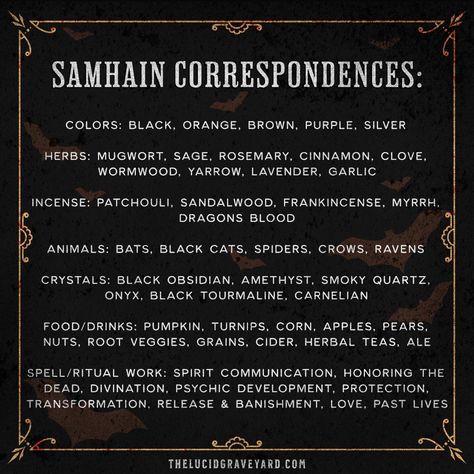 Samhain Symbols Witches, Samhain Symbols, Samhain Correspondences, Samhain Incense, Samhain Spells, Samhain Ideas, Samhain Traditions, Blessed Samhain, Samhain Ritual