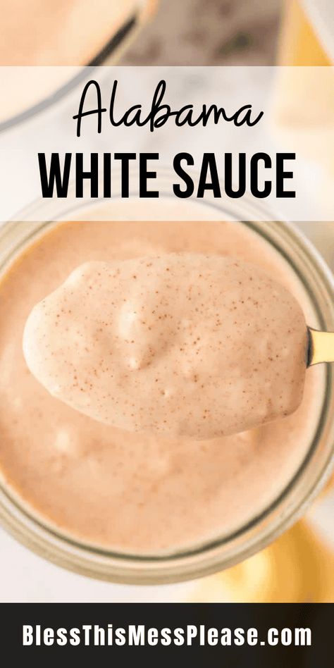 Alabama White Sauce Alabama White Bbq Sauce, Easy Dinner Desserts, Alabama White Sauce, Comeback Sauce, White Bbq Sauce, White Sauce Recipes, Condiment Recipes, Chili Seasoning, Veggie Tray