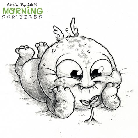 Morning Scribbles, Chris Ryniak, Cute Monsters Drawings, Doodle Monster, Arte Grunge, Monster Drawing, Cartoon Monsters, 3d Drawings, Cute Monsters