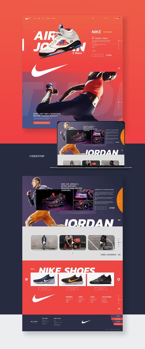 NIKE AIR JORDAN WEB DESIGN on Behance Sports Email Design, Nike Posters, Web Sport, Mise En Page Web, Nike Web, Nike Website, Web Design Quotes, Nike Branding, Sport Nike