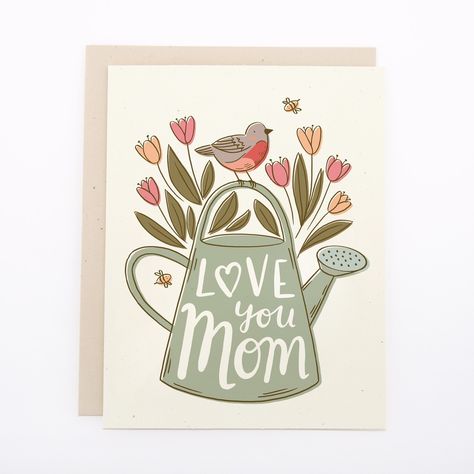 There's a new Mother's Day card in my shop! Tulips and robins are some of my favorite things about spring.⁠ ⁠ Some shipping updates:⁠ ⁠ 😷 For the next few weeks, I will only be going to the post office on Mondays in order to help flatten the curve. Domestic orders may ship sooner depending on the postage required. With that in mind, I suggest that you order your Mother's Day card by Sunday, April 26 at the latest to ensure that it arrives in plenty of time!⁠ ⁠ 📬 Great news to Canadian customer Mother’s Day Card Watercolors, Retro Mothers Day Cards, Mother’s Day Card Puns, Mother’s Day Inside Card, Mother’s Day Postcards, Grandma Birthday Card, Mothersday Cards, Mother's Day Gift Card, Mother Card