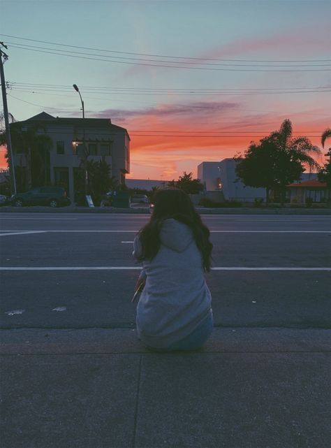 Sitting On Sidewalk Aesthetic, Sitting On Curb Aesthetic, Sitting On Sidewalk Pose, Sidewalk Photoshoot, Sidewalk Aesthetic, Sitting On Sidewalk, Street Curb, Sidewalk Art, Better Person