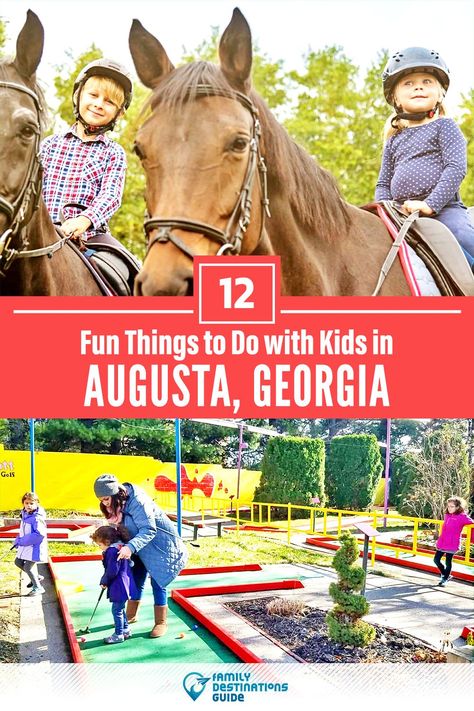 Dreaming about a family vacation to Augusta, GA and looking for things to do? We’re FamilyDestinationsGuide, and we’re here to help: Discover the most fun things to do in Augusta with kids - so you get memories that last a lifetime! #augusta #augustathingstodo #augustawithkids #augustaactivities Indoor Things To Do, Augusta Georgia, Kids Things To Do, Augusta Ga, Georgia Travel, Family Weekend, Family Destinations, Kid Friendly Trips, Family Friendly Activities