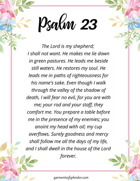 Praying Psalm 23 for Direction (with Free Printables) - Prayers For Guidance, Worthwhile Quotes, Bible Chapters, Bible Affirmations, Praying The Psalms, Psalms 23, Psalm 62, Prayer For Guidance, Favorite Verses