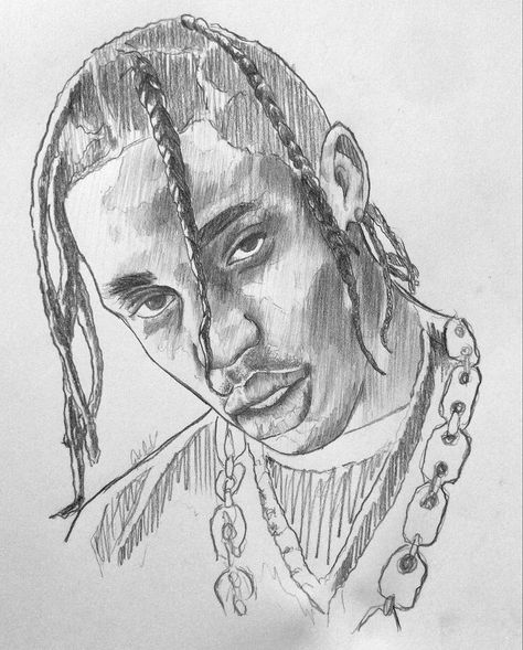 insta : itskriel Drawings Of Singers, Travis Scott Art Drawing, Drawing Ideas Celebrities, Chico Drawing, Drake Drawing Pencil, Ken Carson Drawing, Rapper Sketches, 2 Pac Drawing, Drawings Of Rappers