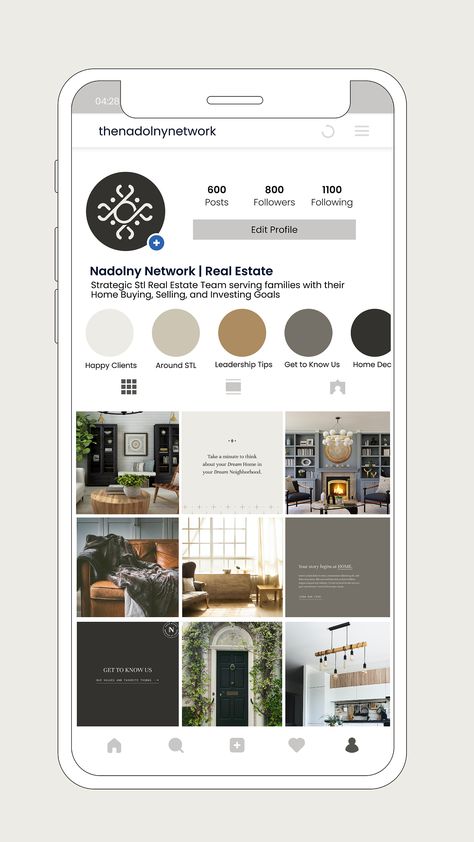 Realtor Instagram Feed, Real Estate Agent Instagram Feed, Real Estate Instagram Aesthetic, Masculine Real Estate Branding, Realtor Graphic Design, Real Estate Mood Board, Real Estate Esthetics, Realtor Instagram, Real Estate Development Branding