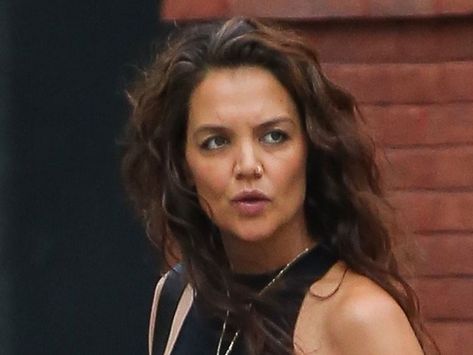 Katie Holmes Just Wore the Sensible Shoe I Can Walk in for Miles New York Weather, Sensible Shoes, Fitted Tank Top, Look Of The Day, September 8, Mary Jane Flats, Katie Holmes, Leather Mary Janes, All Black Outfit