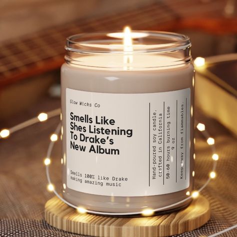 Smells Like She is Listening to Drakes New Album Cande, Drake, for All the Dogs, Soy Candle, Merch, Gift for Her - Etsy Drake Gifts, Dec 26, Tonka Bean, Fragrance Notes, Natural Essential Oils, Natural Soy Wax, Soy Candle, Burning Candle, Love Gifts