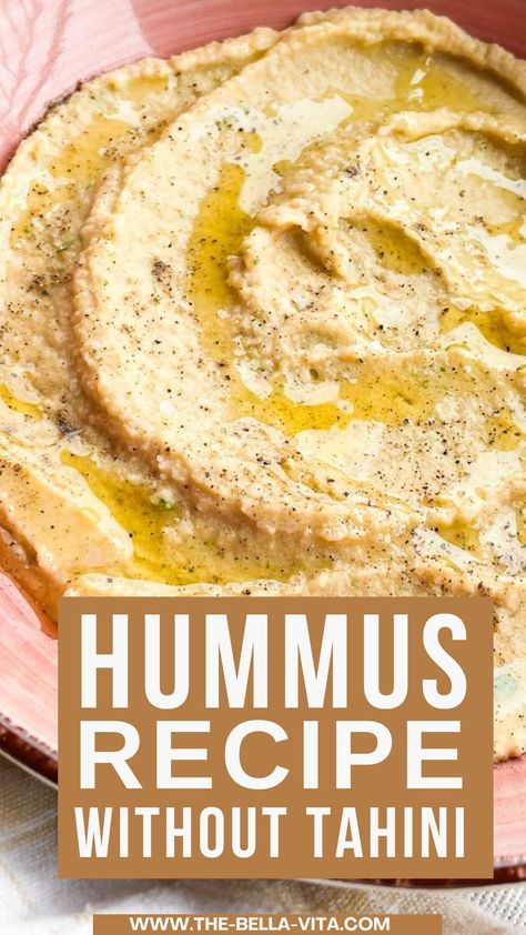 Homemade Hummus No Tahini, Tahini Free Hummus, No Tahini Hummus Recipe, Simple Hummus Recipe Without Tahini, Homemade Tahini Recipe, No Tahini Hummus, Humas Recipe, Hummus Recipe No Tahini, Homemade Hummus Recipe Without Tahini