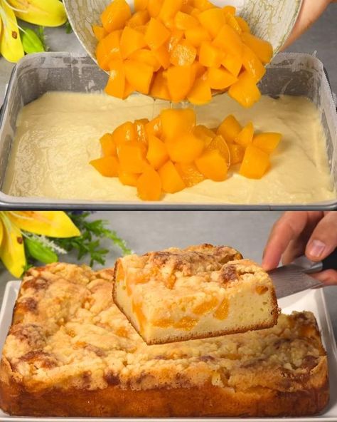 Recipes Using Peach Yogurt, Peach Yogurt Cake, Yogurt Cake Recipe, Cauliflower Cheese Bake, Peach Cake Recipes, Peach Yogurt, Greek Yogurt Cake, Yoghurt Recipe, Apricot Cake