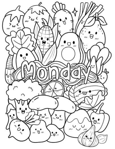 Unleash your creativity! Click the link above to find a collection of inspiring coloring pages and start coloring today! 😃😸 Monday Coloring Pages, Doodle Coloring Pages Free Printable, Cute Colorful Doodles, Doodle Art Coloring Pages, Coloring Book Pages Printables, Colouring For Kids, Doodle Coloring Pages, Colouring Pages For Adults, Thanksgiving Coloring Book