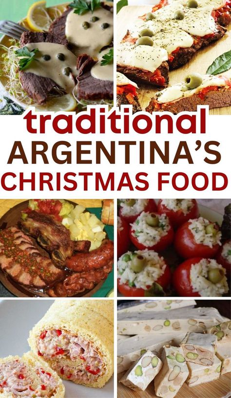 Argentina Christmas Food Argentinian Vegetable Recipes, Argentina Dinner Recipes, Traditional Argentinian Food, Christmas In Argentina, Christmas Dishes From Around The World, Argentinian Side Dishes, Authentic Argentinian Recipes, International Christmas Recipes, Christmas Around The World Food