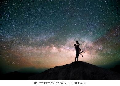 silhouette of couple with night scene milky way background in the galaxy Milky Way Background, Romance Silhouette, Silhouette Of Couple, Galaxy Landscape, Background Couple, Marriage Couple, Star Photography, Galaxy Background, Silhouette Images