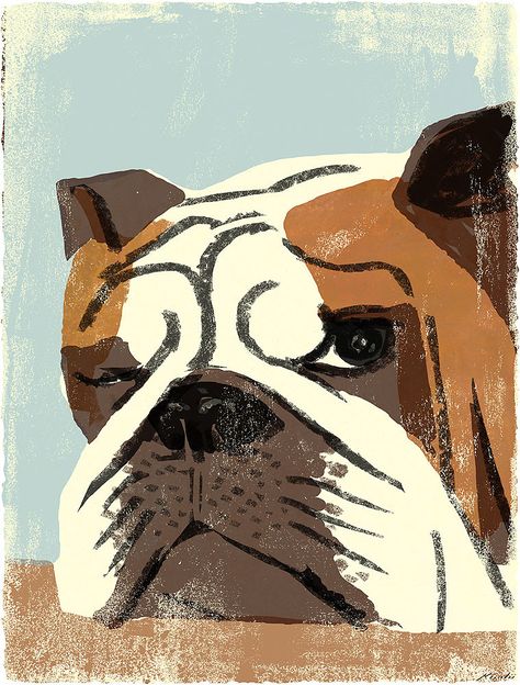 Tatsuro Kiuchi, Dog Illustration Art, Online Illustration, Colorful Hairstyles, Bulldog Art, Illustration Portfolio, Illustration Agency, Dog Illustration, Dog Paintings