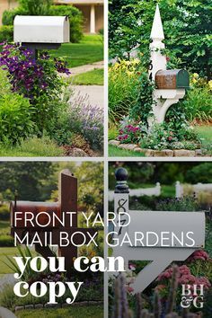 Mailbox Plants Ideas, Patchwork, Front Mailbox Landscaping, Flowers Mailbox Ideas, Best Mailbox Flowers, Mailbox Ideas Curb Appeal Landscaping, Mail Box Landscaping Curb Appeal, Plants Around Mailbox Curb Appeal, Mailbox Rock Garden