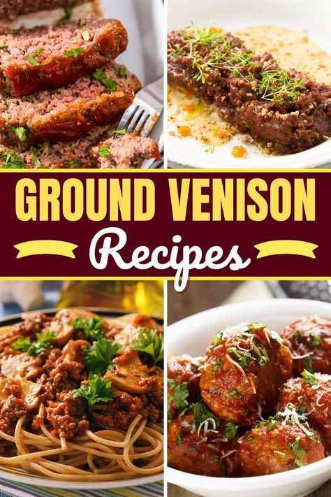 Recipes Using Ground Venison, What To Make With Ground Venison, Ground Venison Recipes Easy Healthy, Ways To Cook Venison, Ground Venison Air Fryer Recipes, Recipes Using Ground Deer Meat, Hind Quarter Venison Recipes, Deer Ground Meat Recipes Simple, Recipes Using Deer Meat