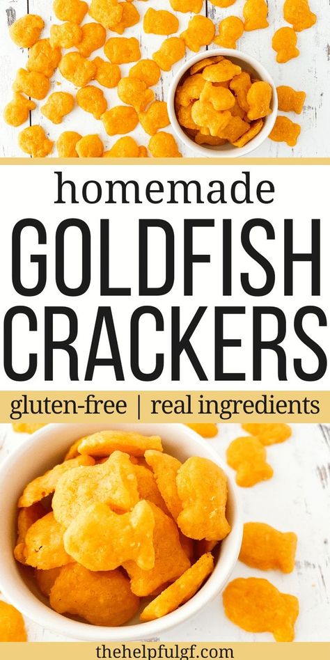 Goldfish Recipe, Goldfish Crackers Recipe, Gluten Free Goldfish, Recipes With Vegan Butter, Homemade Goldfish, Homemade Goldfish Crackers, Easy Homemade Snacks, Gluten Free Snack, Gluten Free Recipes For Kids