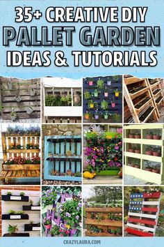 If you have some left over pallets and need a weekend DIY project for your porch or backyard, check out these awesome vertical pallet garden ideas, plant holders and herb gardens for inspiration! #palletgarden #gardenideas #diy #palletideas Pallet Garden Ideas Diy, Pallet Garden Ideas, Plant Herbs, Wood Projects That Sell, Pallets Garden, Pallet Garden, Scrap Wood Projects, Woodworking Plans Diy, Woodworking Projects That Sell