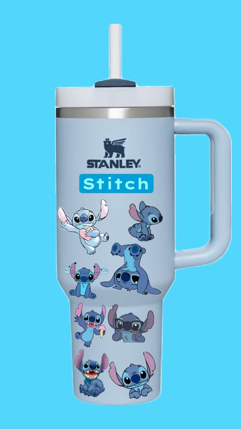 Lilo And Stitch Merchandise, Kawaii Cups, Fun Baby Announcement, Cool Room Designs, Cute Water Bottles, Stitch And Angel, Disney Home, Eco Bag, Stanley Cup