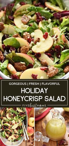 Honeycrisp Salad, Christmas Salad Recipes, Apple Salad Recipes, Christmas Salads, Healthy Holiday Recipes, Autumn Salad, Best Salad Recipes, Apple Salad, Healthy Holidays