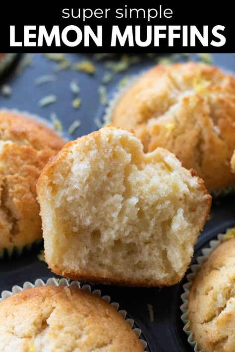 Indulge in the bright, zesty flavor of homemade lemon muffins with these easy-to-follow recipes. Whether you're a baking enthusiast or just looking for a simple treat to enjoy with your morning coffee, these lemon muffins are sure to hit the spot. With basic ingredients and quick preparation, you can whip up a batch of these delightful treats in no time. Mini Lemon Muffins Recipes, Healthy Lemon Muffin Recipes, Lemon Mini Muffins, Lemon Muffins Recipes, Lemon Muffins Easy, Small Batch Muffins, Simple Muffins, Baked Blueberry Oatmeal, Simple Fruit Salad