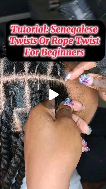 Mane_Event_Beauty_LLC|Mobile Hair Stylist on Instagram: "💥Tutorial : Senegalese/ Rope Twists Tutorial for beginners.  Save and Try for later. Follow to see more tutorials.   ✨️I AM A LICENSED TRAVELING STYLIST SERVING THE DMV AREAS.  DC,MD, AND SOME AREAS IN VA.  CALL OR TEXT 301-485-9298 FOR YOUR NEXT HOME VISIT.  💥Need a cut? Need a braider? Need a stylist for yourself?  Tired of going to the salon? I'll travel to you😁. Mane Event Beauty is now accepting new clients. Book Your Appointment Today!  #senegalesetwists #sengalesetwist #ropetwists #ropetwist #twists #twiststyles #mediumtwist #largetwists #dmvhairstylist #dmvsalon #mdhairstylist #explore #viralreels #trendinghairstyles" Senegalese Twist Natural Hair, Rope Twist Braids Tutorial, Senegalese Twist How To, Diy Senegalese Twist, Senagalize Twists, Rope Twist Tutorial, How To Do Senegalese Twist, Senglanese Twists, How To Twist Natural Hair Tutorials