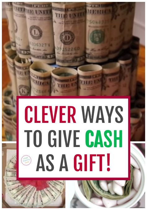 Unique Money Gift Ideas, Creative Ways To Gift Money, Ways To Gift Money, Cash As A Gift, Money Gifts Christmas, Ways To Give Money, Money Lei Diy, Money As A Gift, Money For Christmas