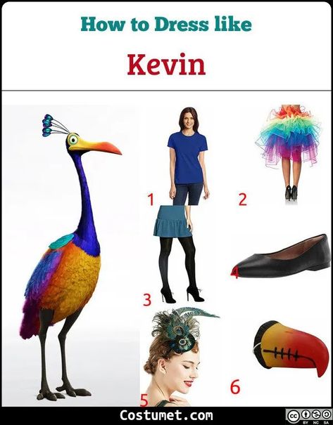 Kevin Halloween Costume, Bird From Up Costume, Kevin From Up Costume Diy, Kevin Up Costume Diy, Kevin Up Costume, Kevin Costume, Kevin From Up, Book Parade, Peacock Headband