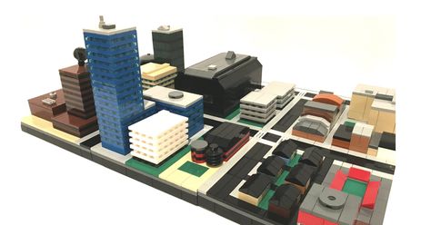 My LEGO mini city Lego Mini City, Micro Scale Lego, Micro Scale, Micro Lego, Lego Architecture, Lego Design, Lego Moc, Lego City, Lego Creations