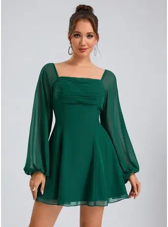 JJ's House Chiffon Square Spring Summer A-line NO Dark Green US 2 / UK 8 / EU 34 Height:5.8ft（176cm） Bust:32in（82cm）Waist:24in（61cm）Hips:35in（89cm） No Short Dresses. #JJ's House #Chiffon #Square #Spring #Summer #Aline #NO #DarkGreen #US2UK8EU34 #No #Short #Dresses Long Sleeve Homecoming Dress, Long Sleeve Homecoming Dresses, Green Homecoming Dresses, Mermaid Prom Dresses Lace, Dark Green Dress, Winter Formal Dresses, Chiffon Cocktail Dress, Prom Dresses Two Piece, Two Piece Homecoming Dress