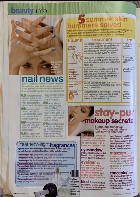 1998 special issue of YM magazine Ym Magazine, Banana Boat, Acne Spots, Summer Skin, Medical Center, Dermatology, Salicylic Acid, That Way, Stuff To Do