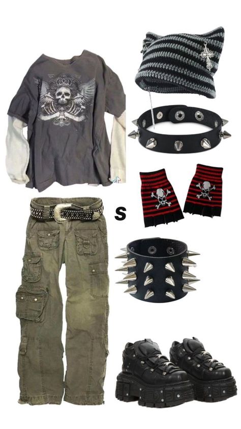 Masculine Emo Outfits, Agender Outfits, Pjo Shifting, Agender Fashion, Winter Outfits For Men, Dust Bunny, Grunge Fits, Punk Style Outfits, Alt Clothes