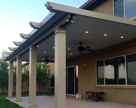 Diy Patio Roof, Alumawood Patio, Diy Patio Cover, Aluminum Patio Covers, Patio Kits, Backyard Covered Patios, Covered Patio Design, Patio Remodel, Outdoor Covered Patio