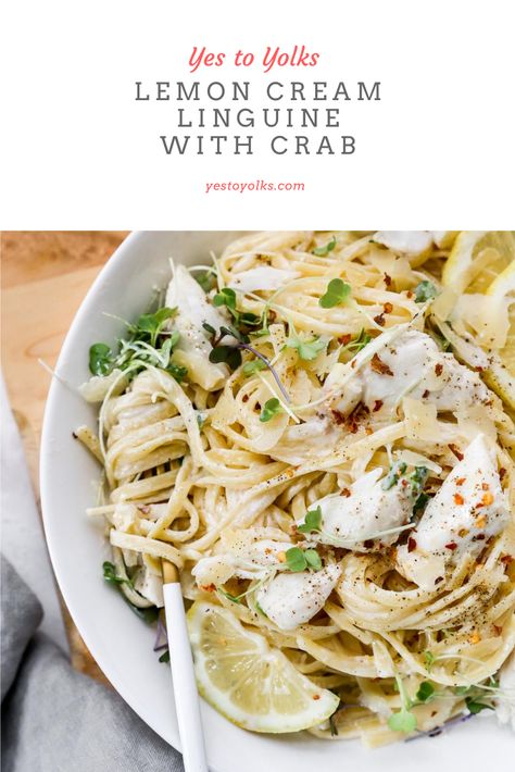 Seafood Cravings, Crab Linguine, Clam Sauce Linguine, Summer Pasta Recipes, Italian Dinners, Crab Pasta, Lemon Cream Sauces, Clam Sauce, Cream Pasta