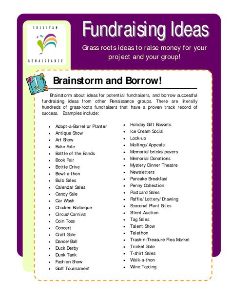 Fundraising Ideas - Grass roots ideas to raise money for your cause. Find more fun fundraising ideas at FundraiserHelp.com How To Do A Fundraiser, Find Raiser Ideas, March Fundraising Ideas, Vfw Auxiliary Fundraiser Ideas, Raffle Fundraising Ideas, Highschool Fundraising Ideas, Unique Fundraising Ideas, Pta Fundraising, Easy Fundraisers