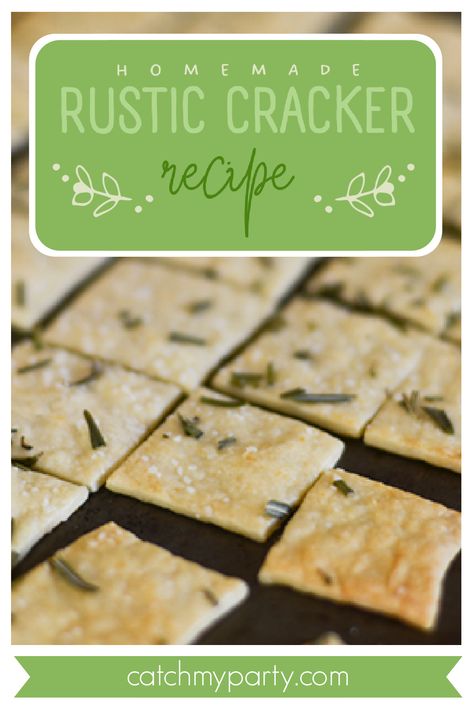 These quick and easy homemade rustic crackers are full of snap! and so delicious that I just had to share the recipe with you! They take no effort and are perfect as a snack or addition to a platter of appetizers. Homemade Crackers Recipe, Cracker Recipe, Healthy Crackers, Crackers Recipe, Homemade Breads, Kid Snacks, Homemade Crackers, Favorite Dips, Easy Party Food