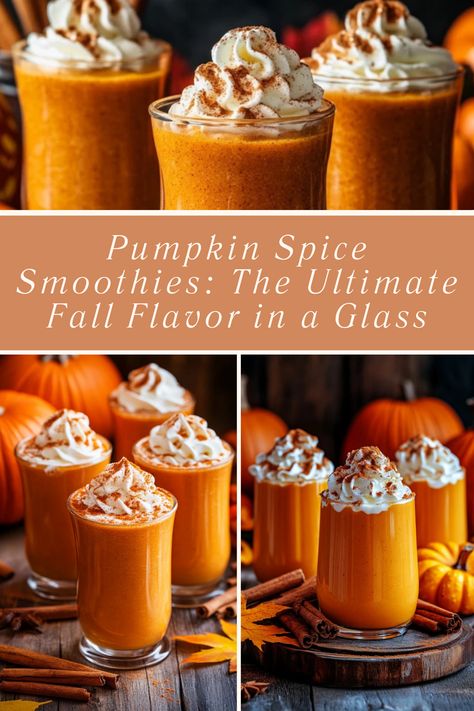 Sip your way into fall with these pumpkin spice smoothies! Blended with all the warm, cozy spices you love, it’s the perfect drink for any autumn day. 🍁🎃 #PumpkinSpiceEverything #FallSmoothie #CozyFallDrinks #AutumnInAGlass #SmoothieIdeas Fall Flavors, Cozy Fall Drinks, Fall Smoothies, Pumpkin Spice Smoothie, Pumpkin Spice Drinks, Pumpkin Smoothie, Blended Drinks, Soft Food, Autumn Flavors