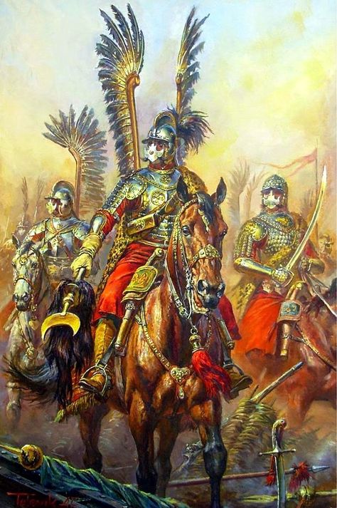 Polish Cavalry, Vienna, 1683 Winged Hussar, Polish Hussars, Polish Winged Hussars, Historical Warriors, Ancient Warfare, Military Uniforms, Warhammer Fantasy, Medieval Art, Tabletop Rpg