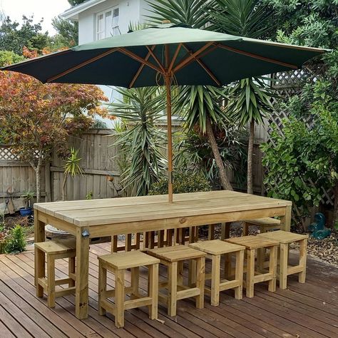 DIY Plans for an Outdoor Farmhouse Table Capable of Seating 12 People - Etsy Outdoor Tables Diy, Outdoor Furniture Plans Wood, Outdoor Table For 12, Farmhouse Picnic Table Diy, Homemade Outdoor Table, Diy Outdoor Furniture Wood, Diy Table Outdoor, 2x4 Outdoor Table, Diy Outdoor Table And Chairs