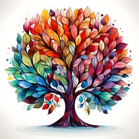 Tree Of Life Painting Ideas, Painting Tree Of Life, Life Tree, Tree Of Life Mural, Tree Of Life Design, Tree Of Life Illustration Art, Tree Of Life Watercolor Paintings, Rainbow Tree Of Life, Tree Of Life Colorful