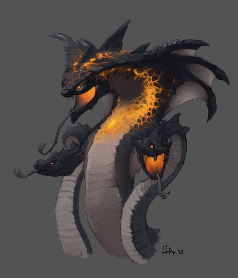 Lia Booysen. Monstruo Snake Dragon Art, Demon Animal Art, Snake Creature Design, Serpent Concept Art, Snake Head Reference, Fantasy Snake Art, Snake Anime Art, Snake Art Design, Fantasy Monster Concept Art