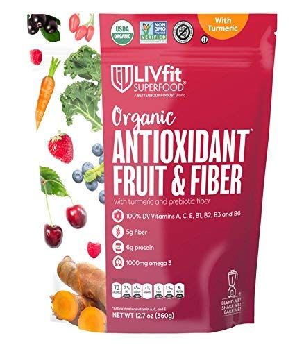 LIVfit Superfood, Organic Superfood Blend, Antioxidant Fruit & Fiber with Tumeric and Prebiotic Fiber, 360 Gram Fiber Recipes, Plant Protein Powder, Better Body, Superfood Powder, Fiber Foods, Plant Protein, Plant Based Protein, Usda Organic, Healthy Foods To Eat