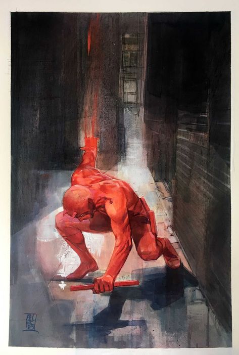 Daredevil Artwork, Alex Maleev, Daredevil Elektra, Daredevil Art, Daredevil Comic, Marvel Knights, Marvel Daredevil, Arte Dc Comics, The Crow