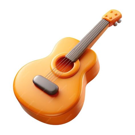 Premium Photo | Orange vintage guitar 3d render icon design 3d Guitar, Guitar Icon, 2d Game Art, 3d Icons, Poster Maker, Business Card Maker, Flyer Maker, Stationery Templates, Poster Invitation